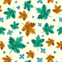 Flowers And Maple Leaves