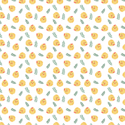 Cute Chicks And Leaves