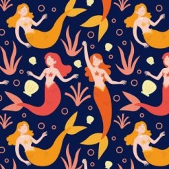 Elegantly Playing Mermaid