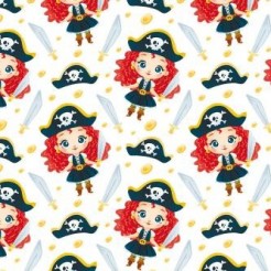 Girl Dressed Up As A Pirate