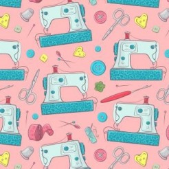 Sewing Machine And Scissors