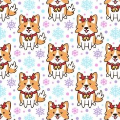 Corgi Dressed Up As A Christma