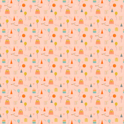 Doodle Birthday Balloons Cake 