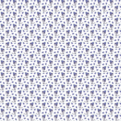 Cat Wearing Blue Bellflowers