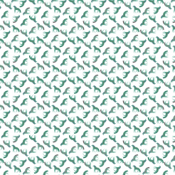 Green Horse With Flowers