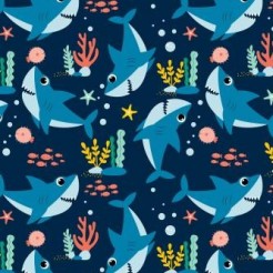 Happy Swimming Shark