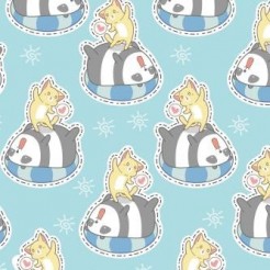 Swimming Ring Panda Kitten Pla