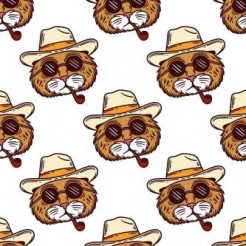 Cool Smoking Pipe Cat