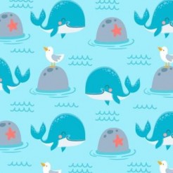 Lively Whale And Seagull