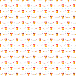 Festive Bells And Colorful Fla