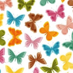 Delicate Flowers And Butterfli