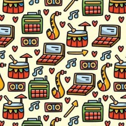 Jazz Drum Saxophone Music