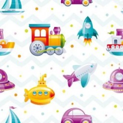 Cartoon Train Rocket Submarine