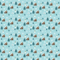 Winter Snowman With Snowflakes