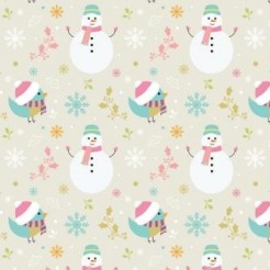 Christmas Bird And Snowman