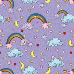 Magic Moon And Rainbow