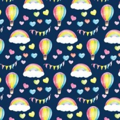 Watercolor Heart And Hot Air B