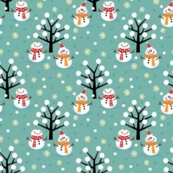 Snowman Friends Playing