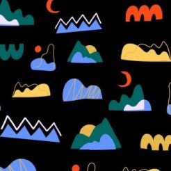 Abstract Hill Sunrise