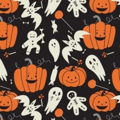 Cute Pumpkins And Ghosts