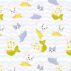 Wavy Mermaid Cat And Dog