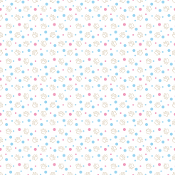 Blue And Pink Dots With Dog Pa
