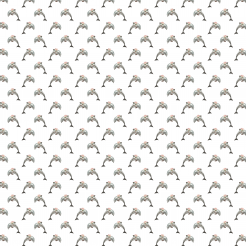 Dolphin With Flowers On Its Bo