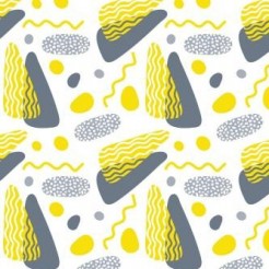 Wavy Geometric Color Blocks