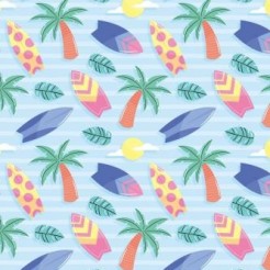 Coconut Tree And Surfboard