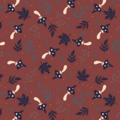 Mushrooms And Fallen Leaves