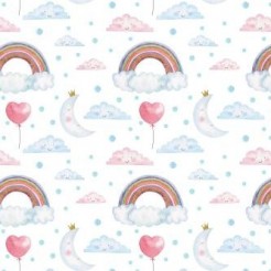 Watercolor Rainbow Balloons