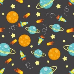 Spaceship And Planet