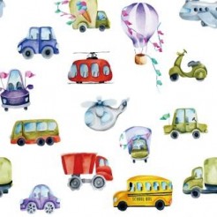 Watercolor Colorful Transporta