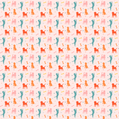 Colored Puppy Silhouette