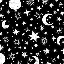 Doodle Stars Moon