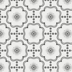 Circle Of Psychedelic Flowers