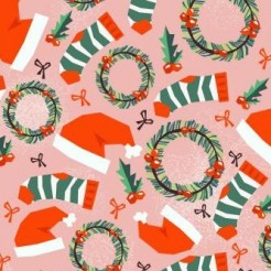 Christmas Hat Wreath Socks