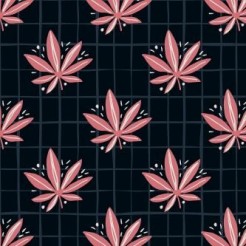 Bright Marijuana Leaves