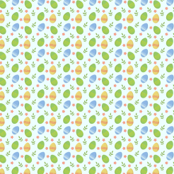 Cartoon Easter Eggs And Plants