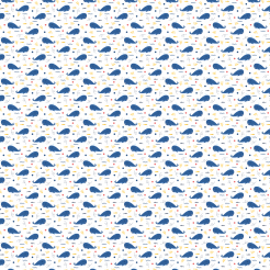 Happy Whale And School Of Fish