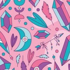 Geometric Crystal Feather