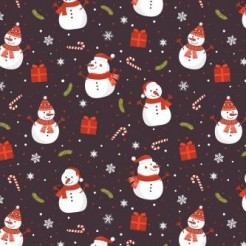 Happy Snowman With Scarf