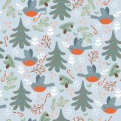Bluebird And Christmas Tree