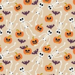 Pumpkins And Skeletons