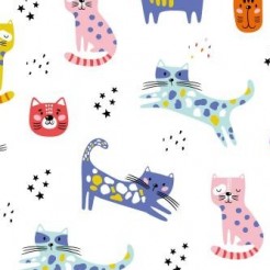 Contrast Color Childish Cat