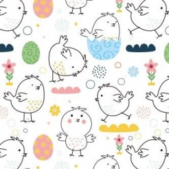 Lively Chick Painted Eggs