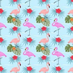 Hibiscus And Flamingo