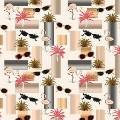 Retro Style Flamingo