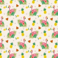 Flowers And Flamingos