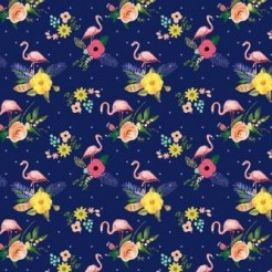 Flamingos And Flowers
